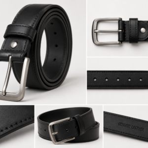 Black Elegance Leather Belt