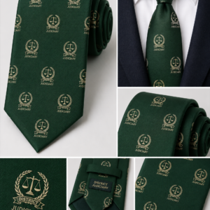 District Judiciary Green Formal Tie